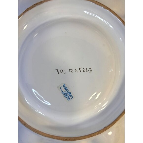 VTG Sigma Taste Setter Hand-Painted Ceramic Pink Rooster Egg Serving Plate 11" - Picture 7 of 7